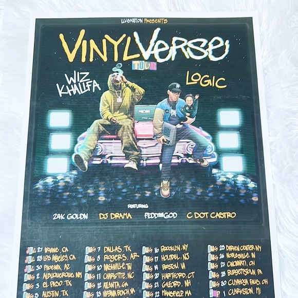 NEW Vinyl Verse Wiz Khalifa Logic Tour Concert Poster 18x24 - Picture 3 of 3